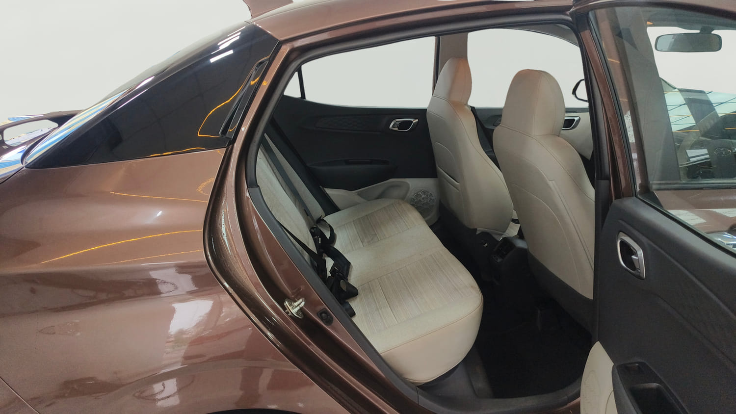 Used 2022 Hyundai Aura SX 1.2 Petrol Petrol Manual interior RIGHT SIDE REAR DOOR CABIN VIEW
