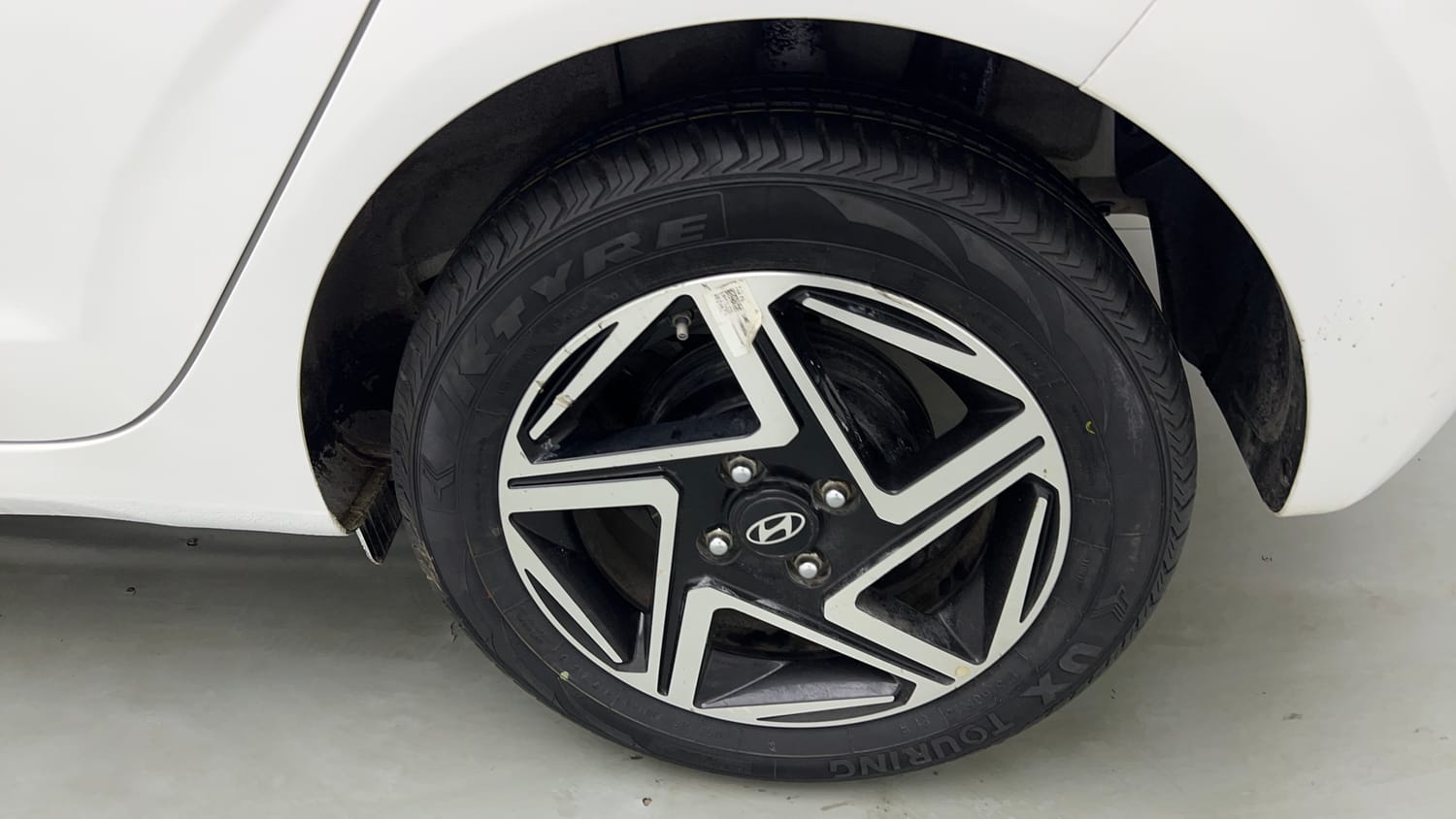 Used 2023 Hyundai Grand i10 Nios Asta 1.2 Kappa VTVT Petrol Manual tyres LEFT REAR TYRE RIM VIEW