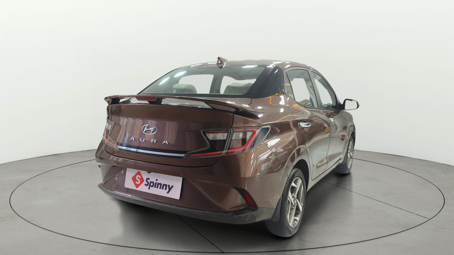 Used 2022 Hyundai Aura SX 1.2 Petrol Petrol Manual exterior RIGHT REAR CORNER VIEW