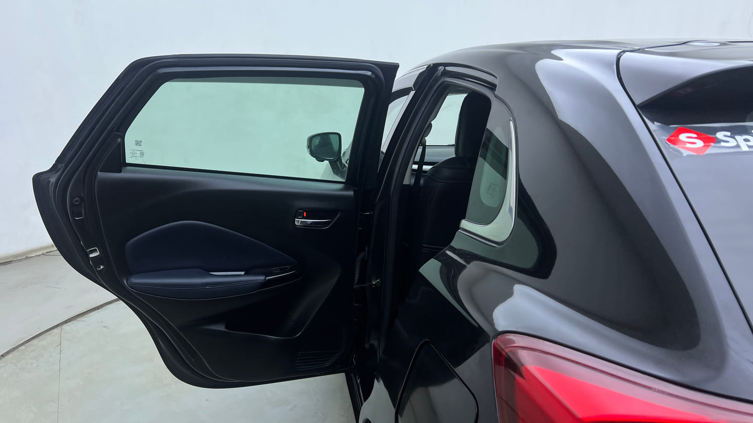 Used 2023 Maruti Suzuki Baleno Alpha MT Petrol Manual interior LEFT REAR DOOR OPEN VIEW