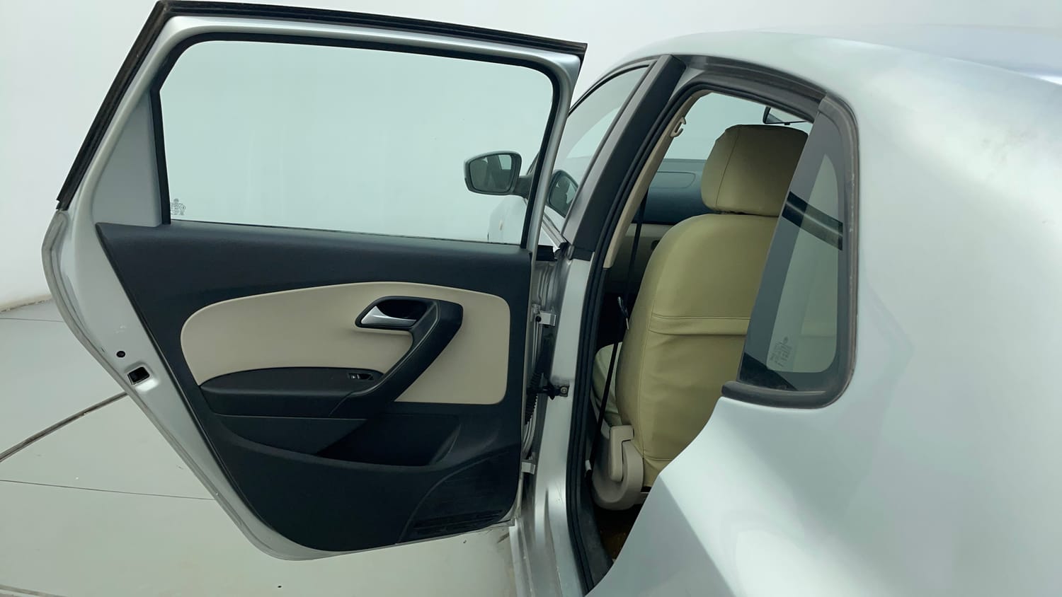 Used 2013 Volkswagen Polo Comfortline 1.2L (P) Petrol Manual interior LEFT REAR DOOR OPEN VIEW