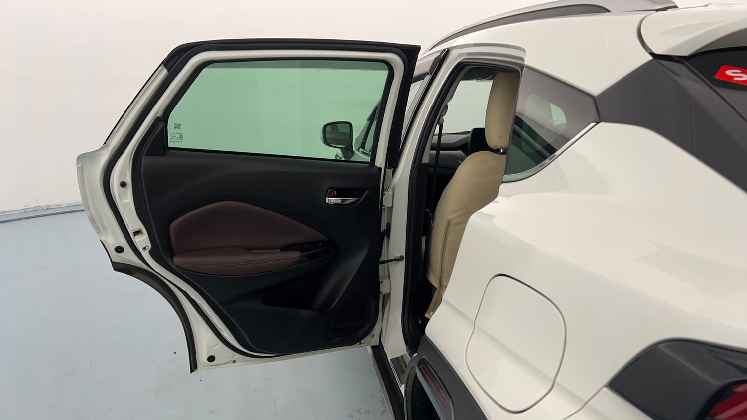 Used 2025 Maruti Suzuki Fronx Zeta 1.0L Turbo MT Petrol Manual interior LEFT REAR DOOR OPEN VIEW