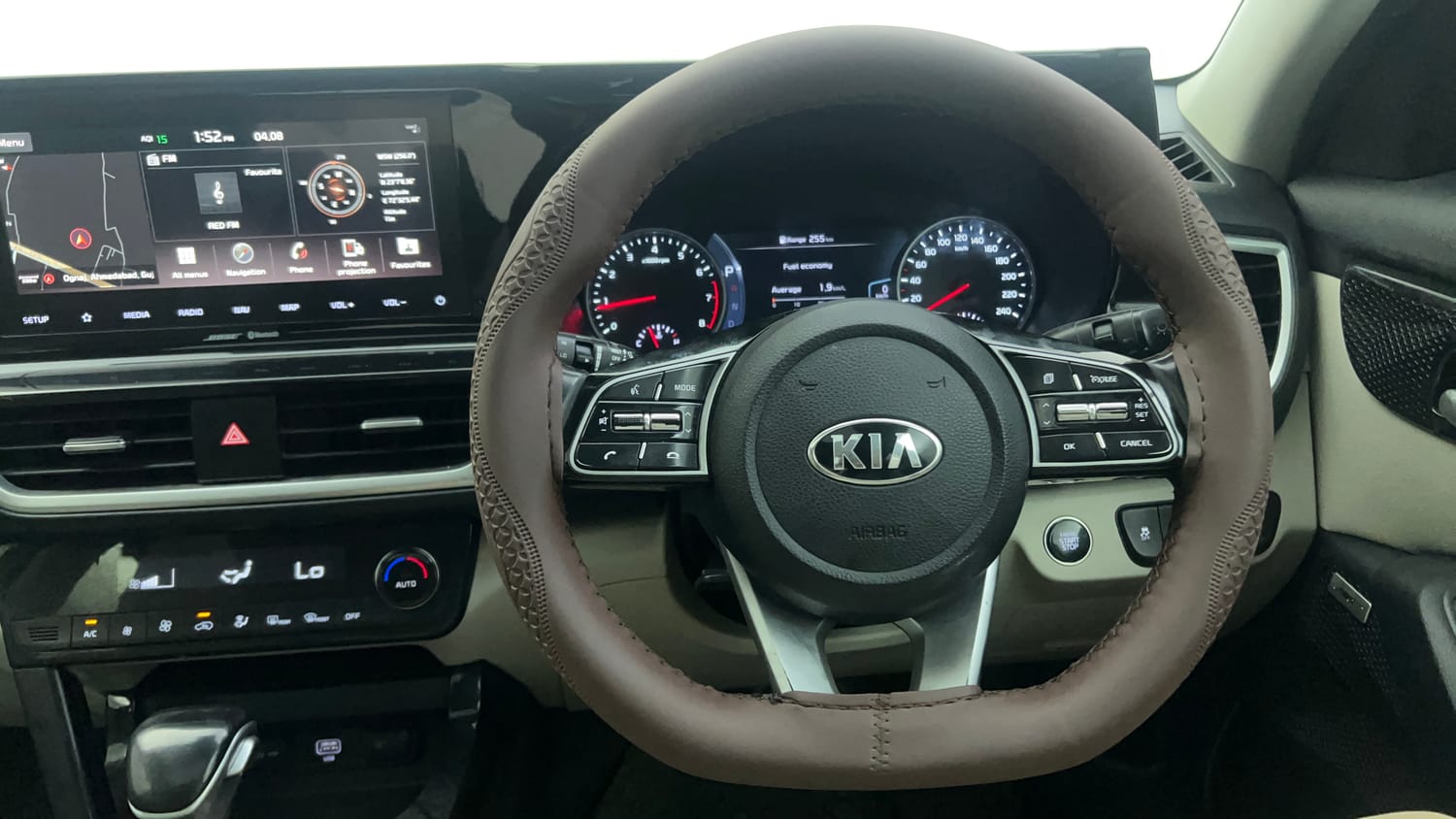 Used 2019 kia Seltos GTX Plus DCT 1.4 Petrol Automatic interior STEERING VIEW