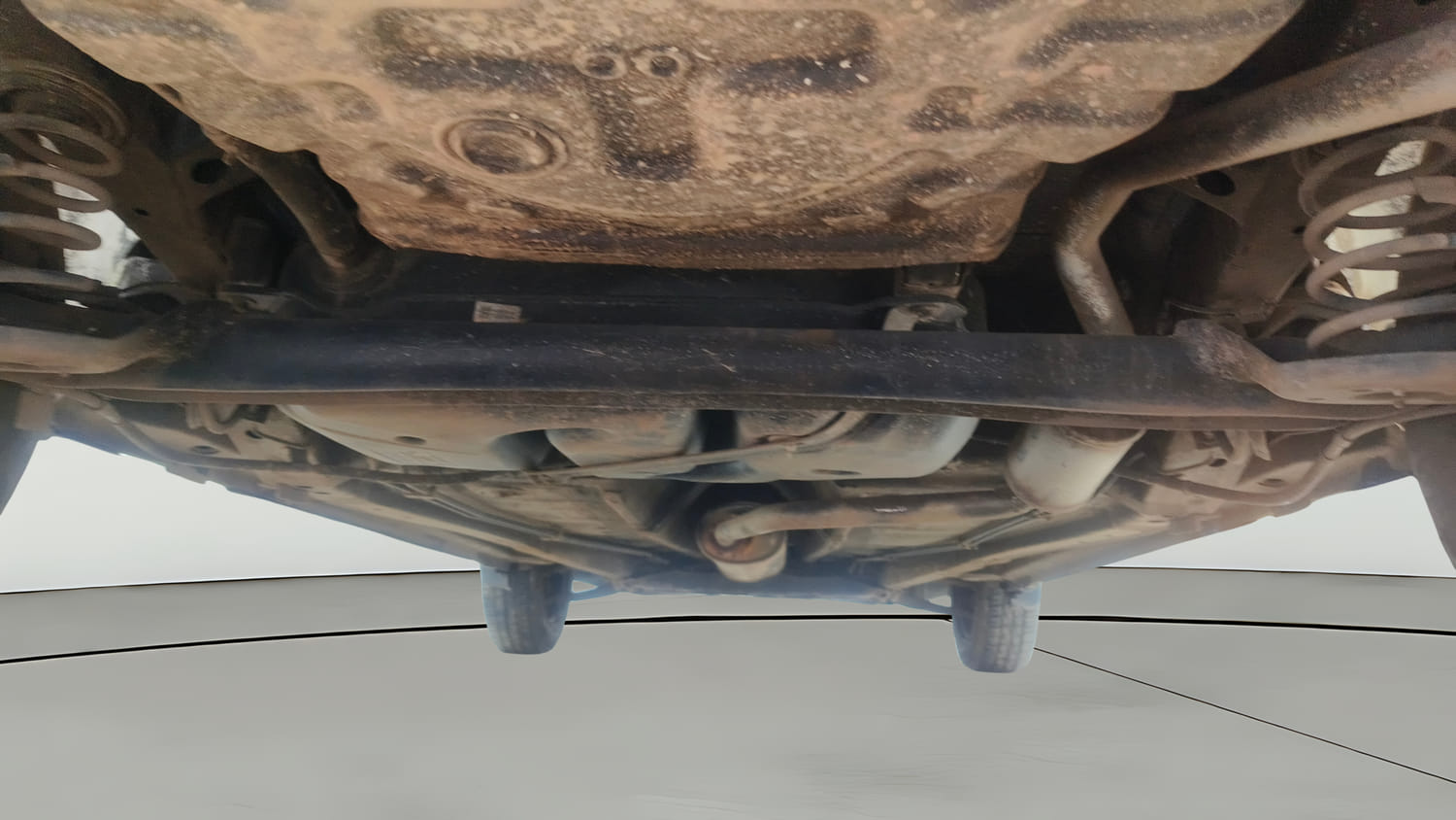 Used 2023 Maruti Suzuki S-Presso VXi Plus (O) AMT Petrol Automatic extra REAR UNDERBODY VIEW (TAKEN FROM REAR)