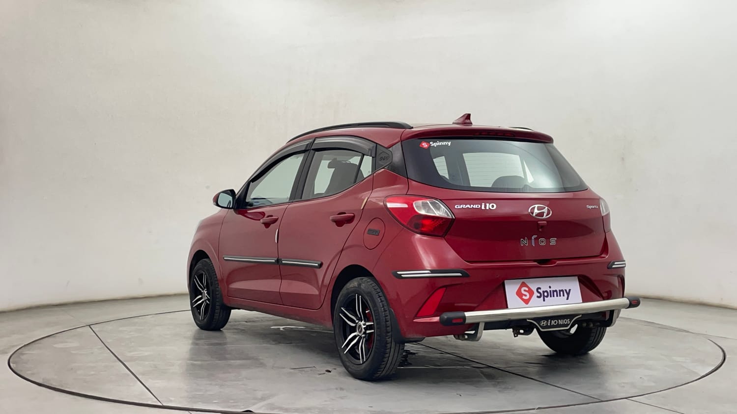 Used 2023 Hyundai Grand i10 Nios Sportz 1.2 Kappa VTVT Petrol Manual exterior LEFT REAR CORNER VIEW