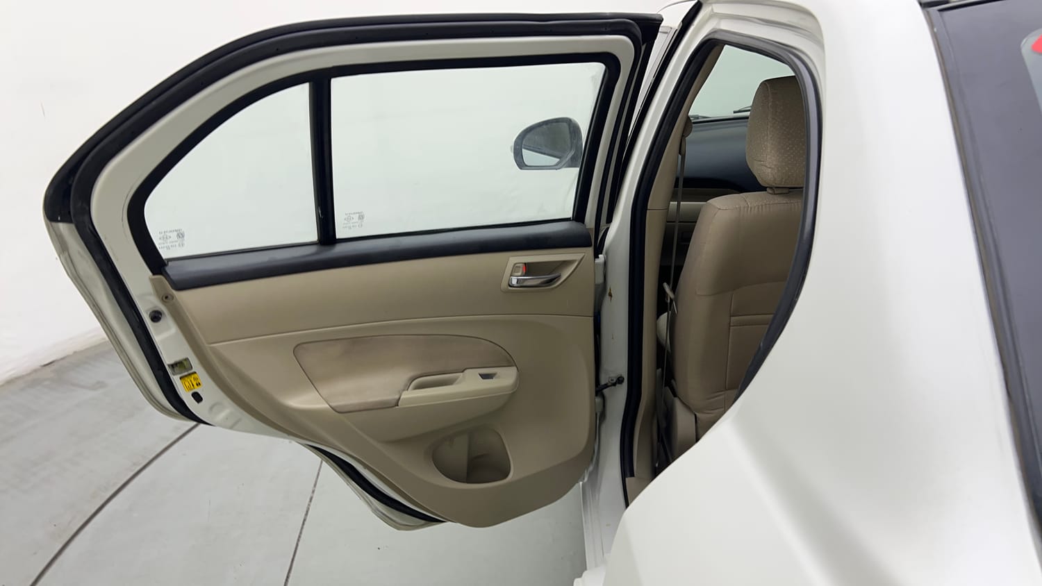 Used 2014 Maruti Suzuki Swift Dzire VXI Petrol Manual interior LEFT REAR DOOR OPEN VIEW