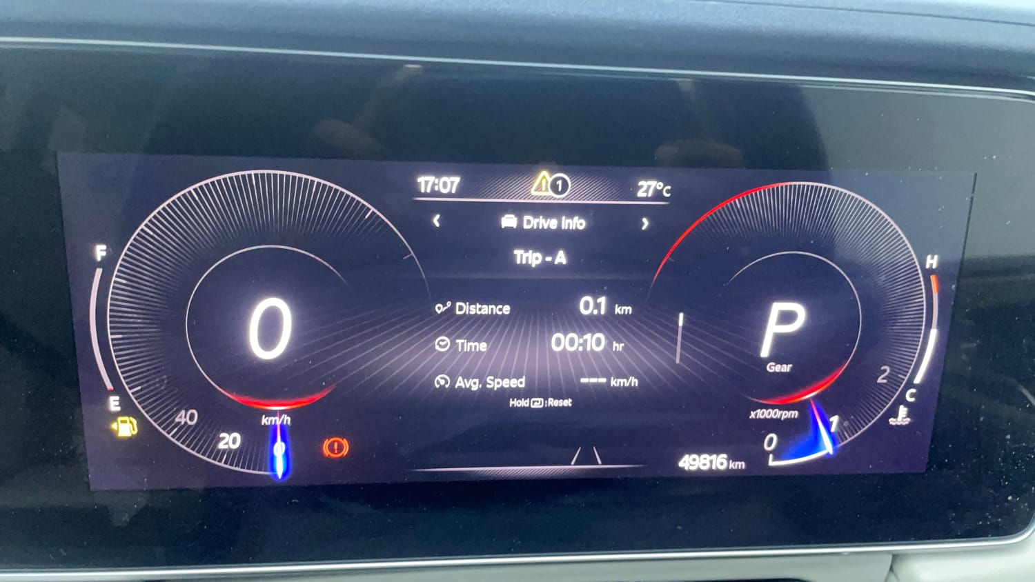 Used 2021 Mahindra XUV700 AX 7 Petrol AT Luxury Pack 7 STR Petrol Automatic interior CLUSTERMETER VIEW
