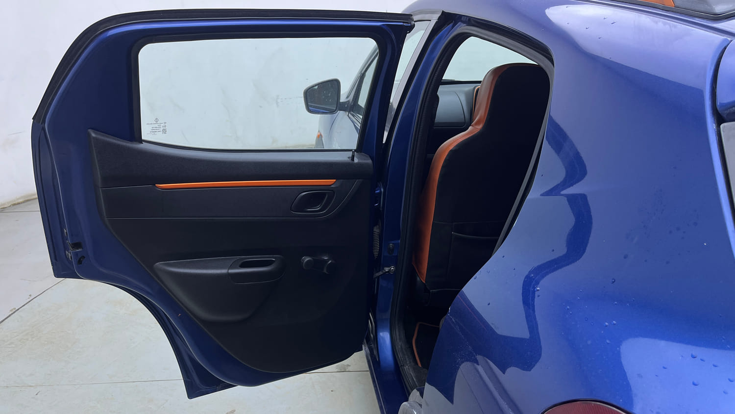 Used 2018 Renault Kwid CLIMBER 1.0 Petrol Manual interior LEFT REAR DOOR OPEN VIEW