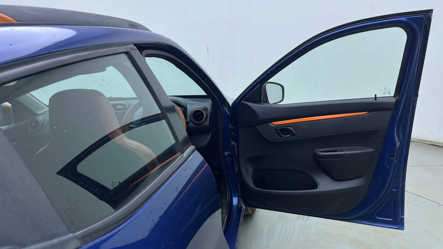 Used 2018 Renault Kwid CLIMBER 1.0 Petrol Manual interior RIGHT FRONT DOOR OPEN VIEW