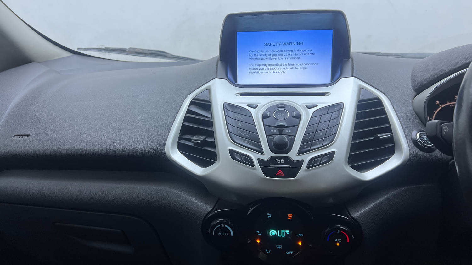 Used 2017 Ford EcoSport Titanium+ 1.5L TDCi Diesel Manual interior MUSIC SYSTEM & AC CONTROL VIEW