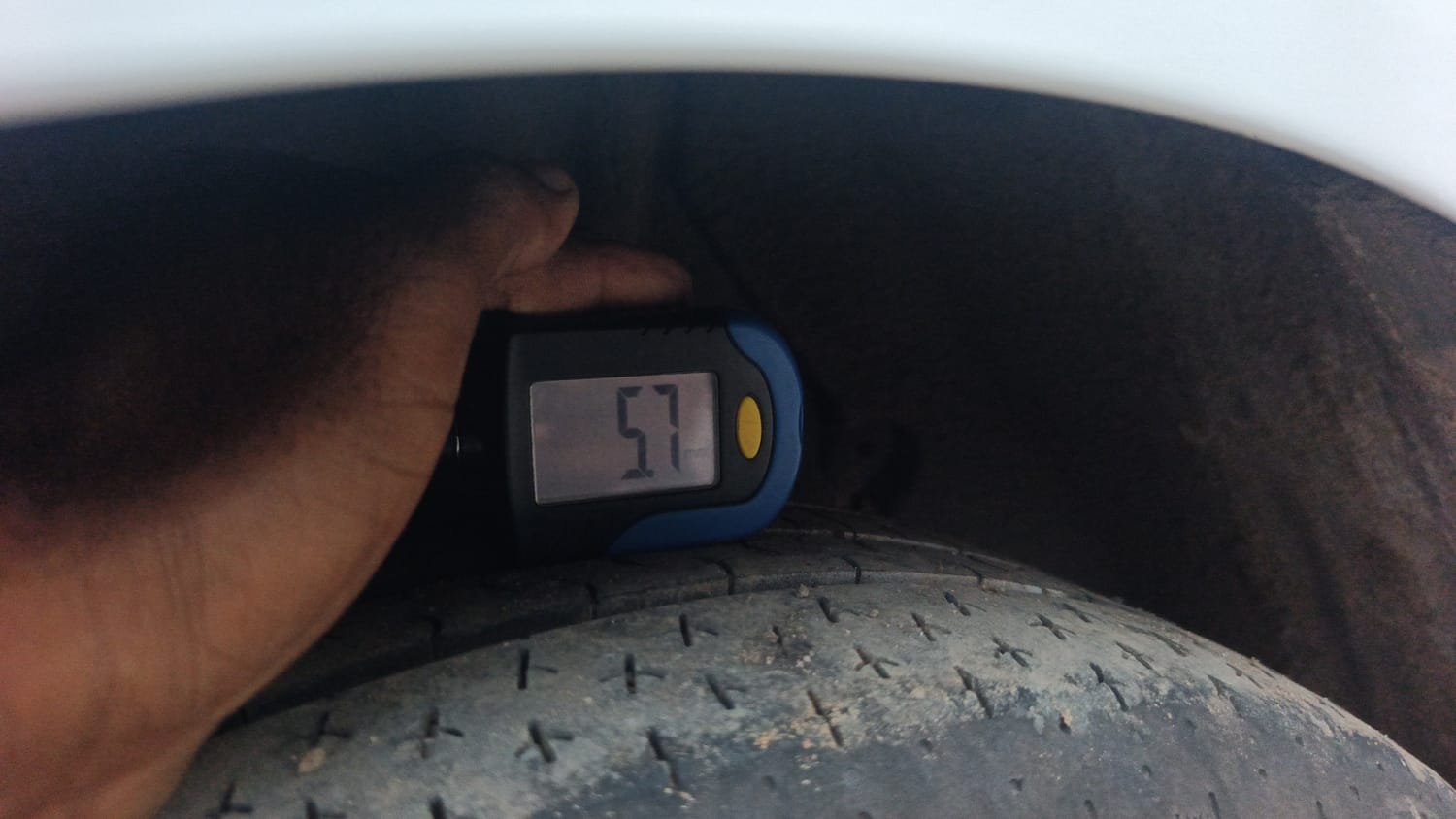 Used 2024 Hyundai Aura S 1.2 Petrol Petrol Manual tyres LEFT REAR TYRE TREAD VIEW