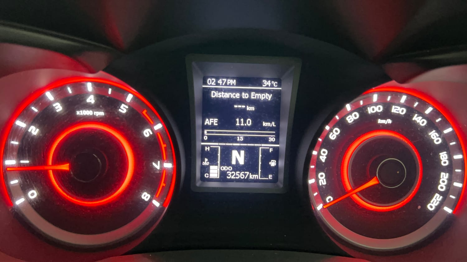 Used 2021 Mahindra XUV 300 W8 (O) 1.2 Petrol Petrol Manual interior CLUSTERMETER VIEW