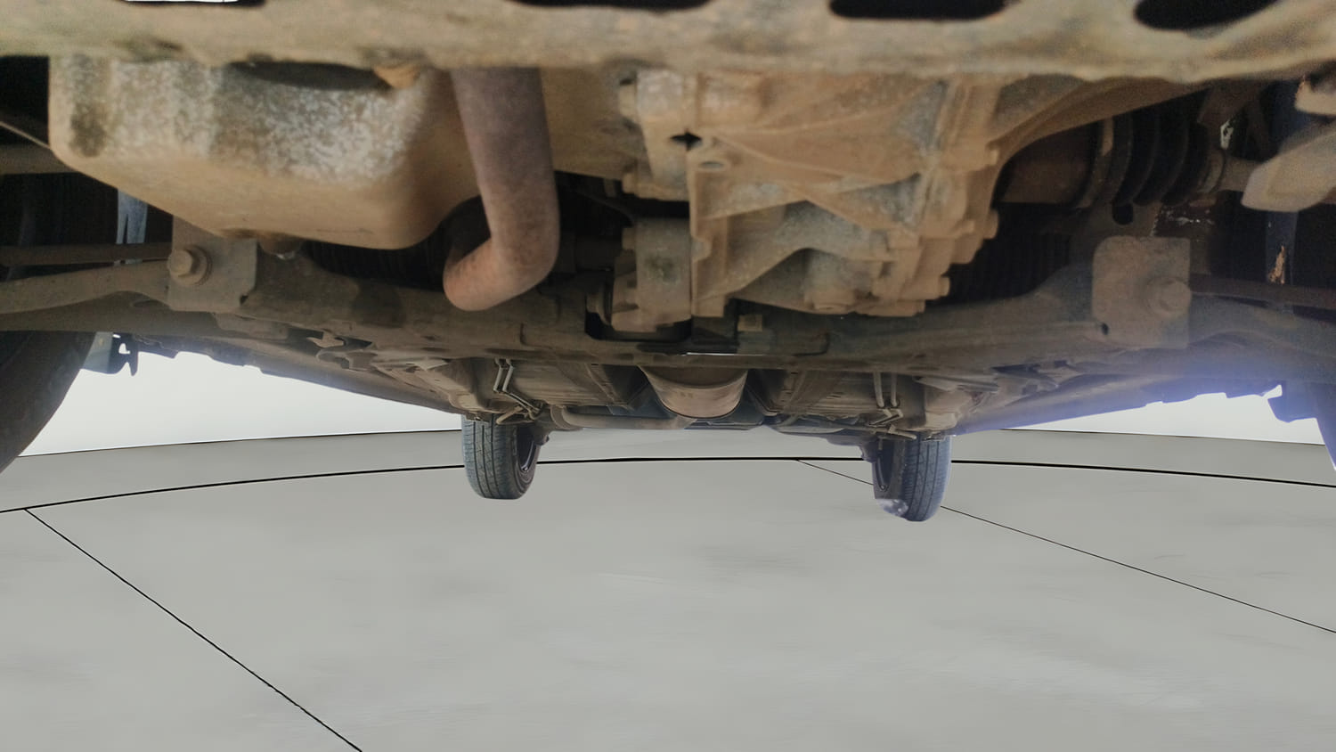 Used 2023 Maruti Suzuki S-Presso VXi Plus (O) AMT Petrol Automatic extra FRONT LEFT UNDERBODY VIEW