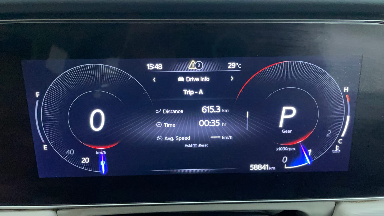 Used 2022 Mahindra XUV700 AX 5 Petrol AT 5 STR Petrol Automatic interior CLUSTERMETER VIEW