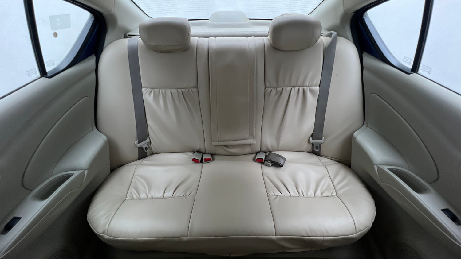 Used 2013 Nissan Sunny XL Petrol Manual interior REAR SEAT CONDITION VIEW