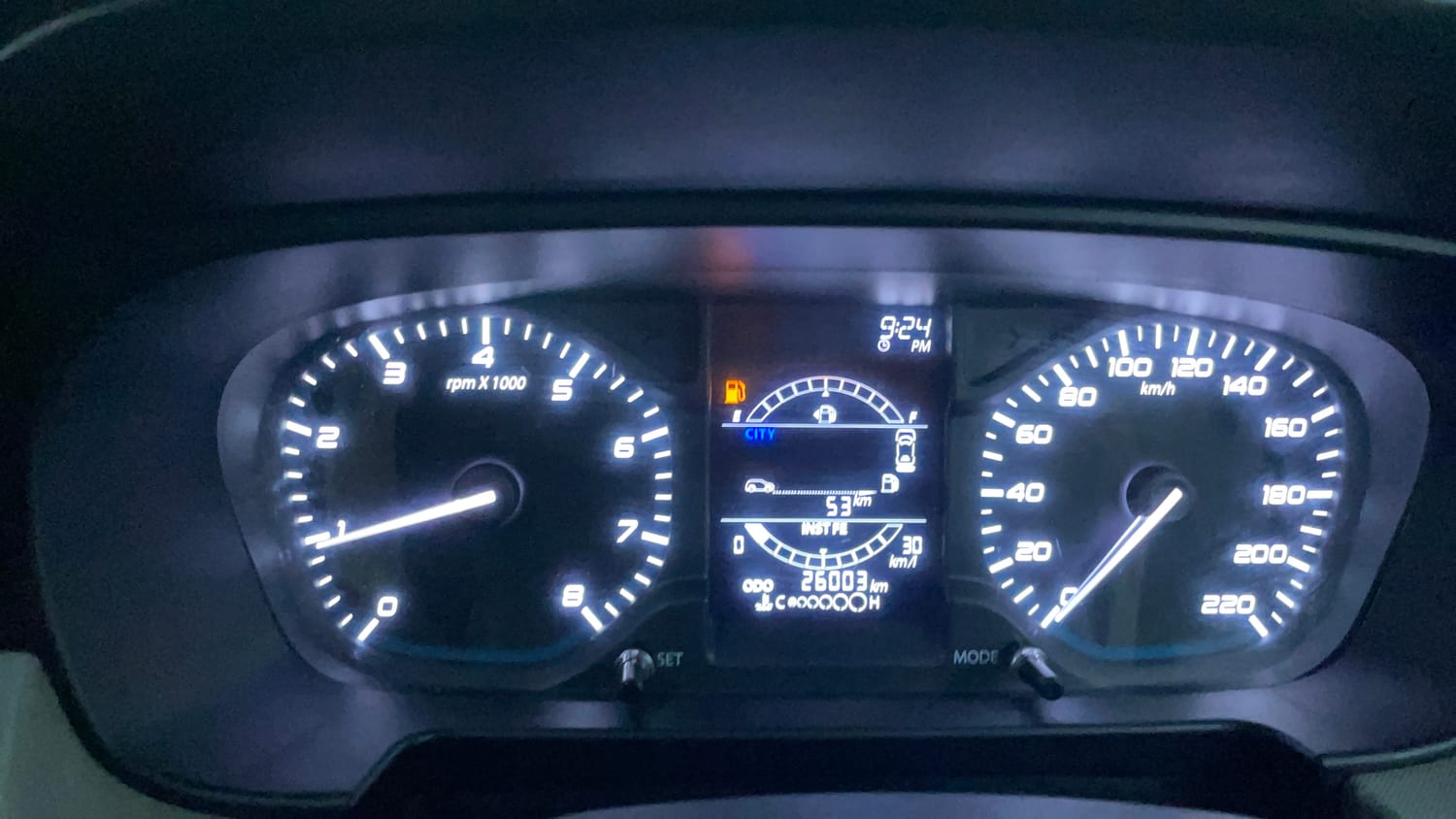 Used 2022 Tata Punch Adventure MT Petrol Manual interior CLUSTERMETER VIEW