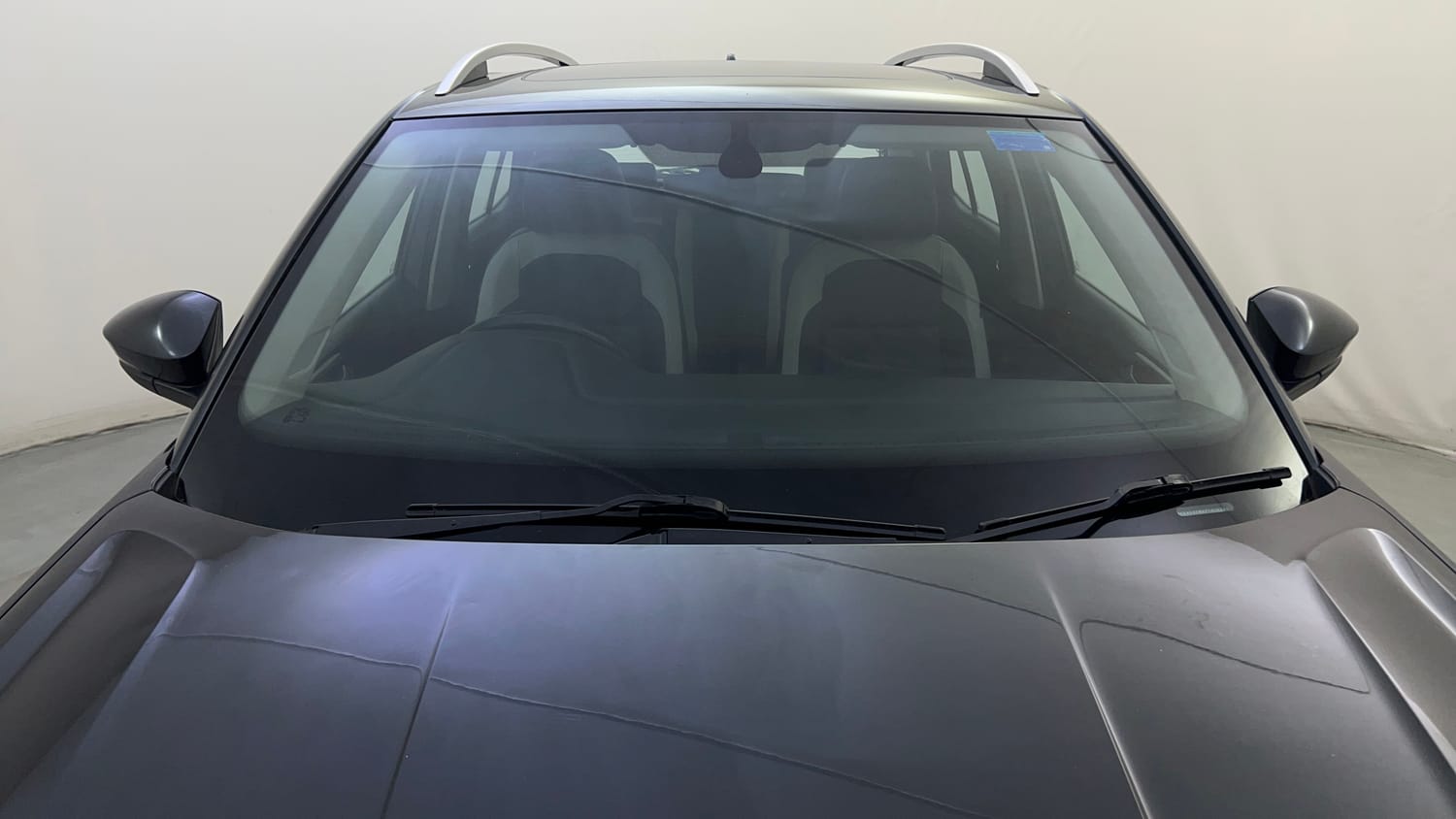 Used 2023 Volkswagen Taigun Topline 1.0 TSI MT Petrol Manual exterior FRONT WINDSHIELD VIEW