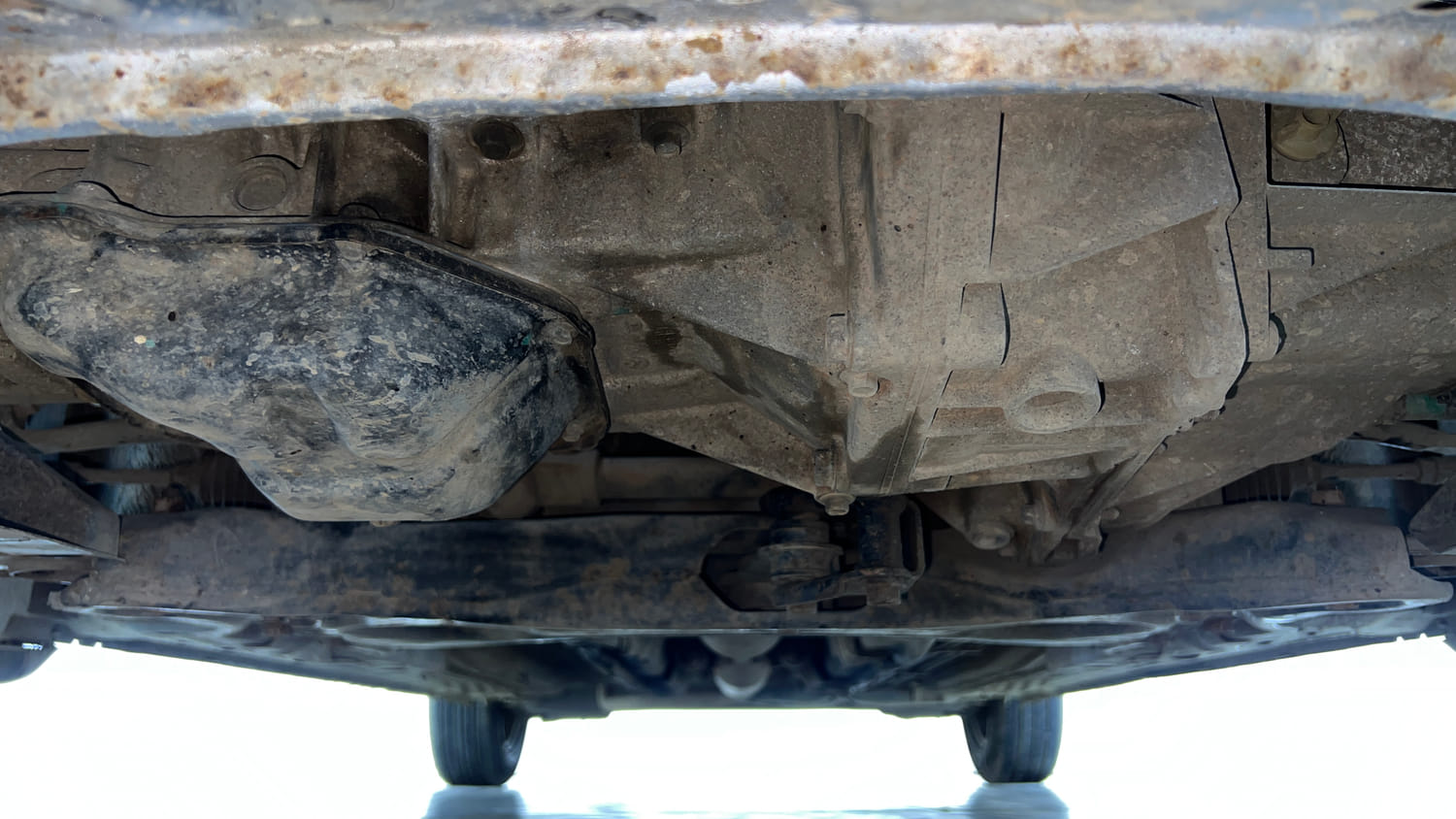 Used 2013 Nissan Sunny XL Petrol Manual extra FRONT LEFT UNDERBODY VIEW