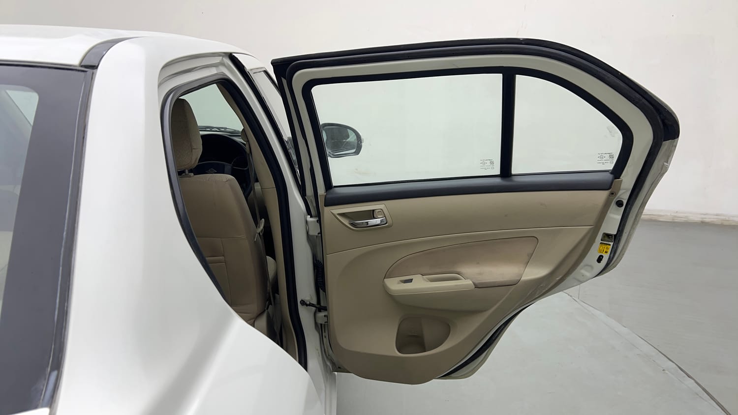 Used 2014 Maruti Suzuki Swift Dzire VXI Petrol Manual interior RIGHT REAR DOOR OPEN VIEW