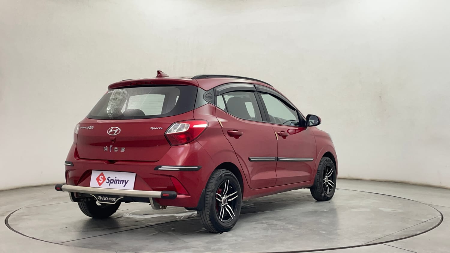 Used 2023 Hyundai Grand i10 Nios Sportz 1.2 Kappa VTVT Petrol Manual exterior RIGHT REAR CORNER VIEW