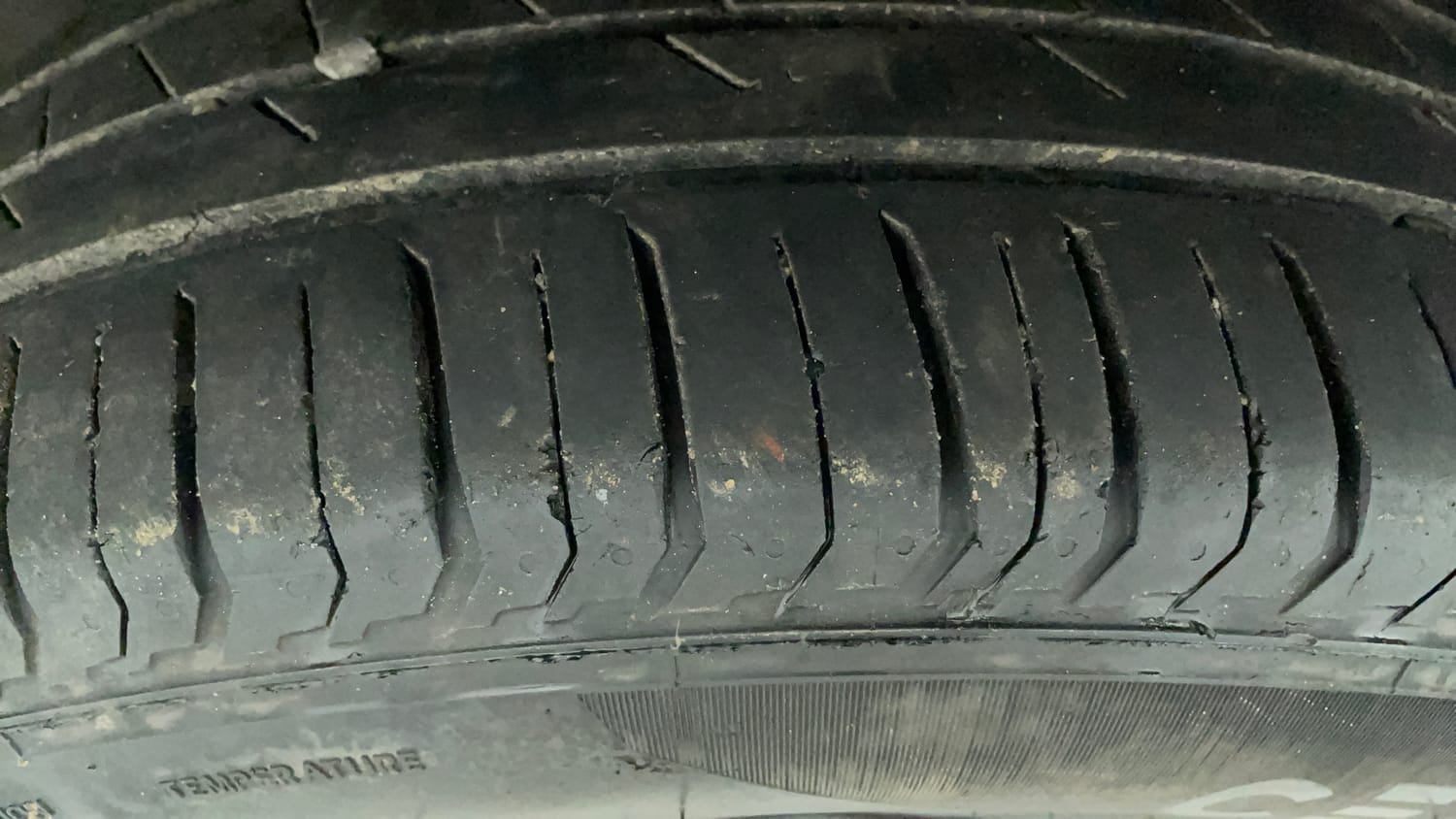 Used 2022 Tata Punch Adventure MT Petrol Manual tyres LEFT FRONT TYRE TREAD VIEW
