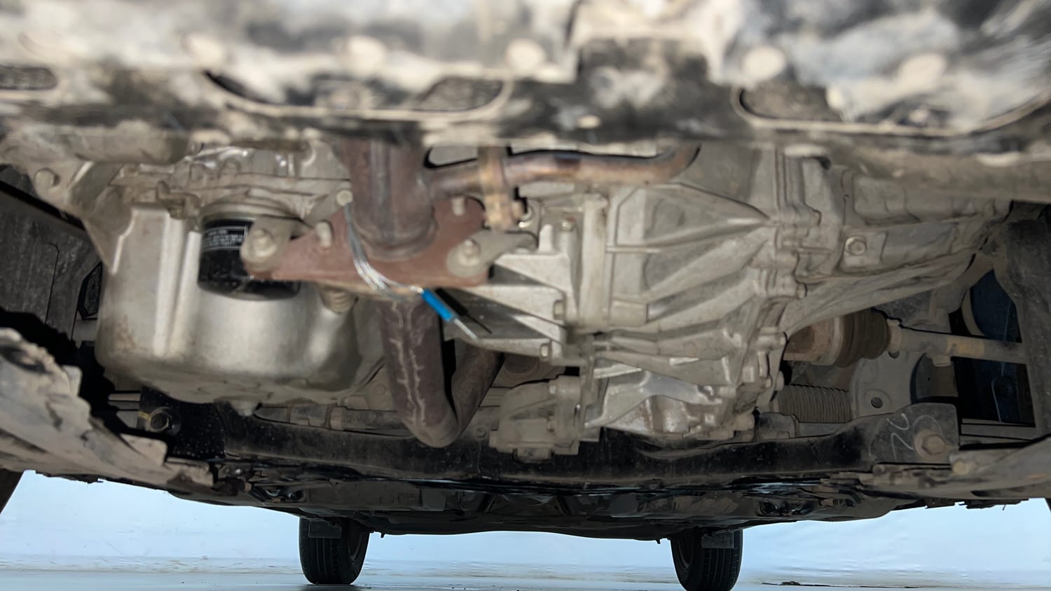 Used 2023 Maruti Suzuki Baleno Delta MT Petrol Manual extra FRONT LEFT UNDERBODY VIEW