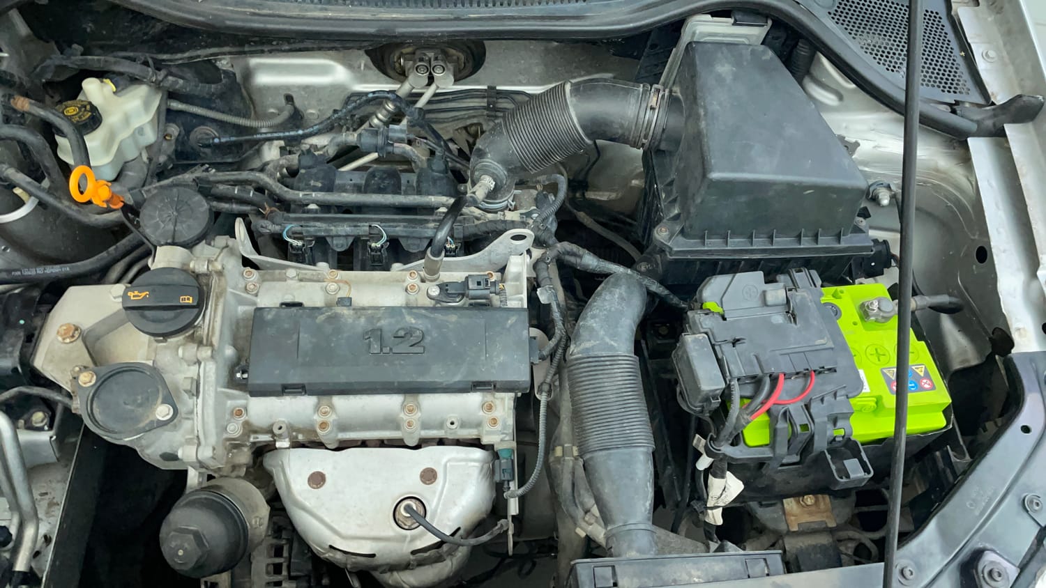 Used 2013 Volkswagen Polo Comfortline 1.2L (P) Petrol Manual engine ENGINE LEFT SIDE VIEW