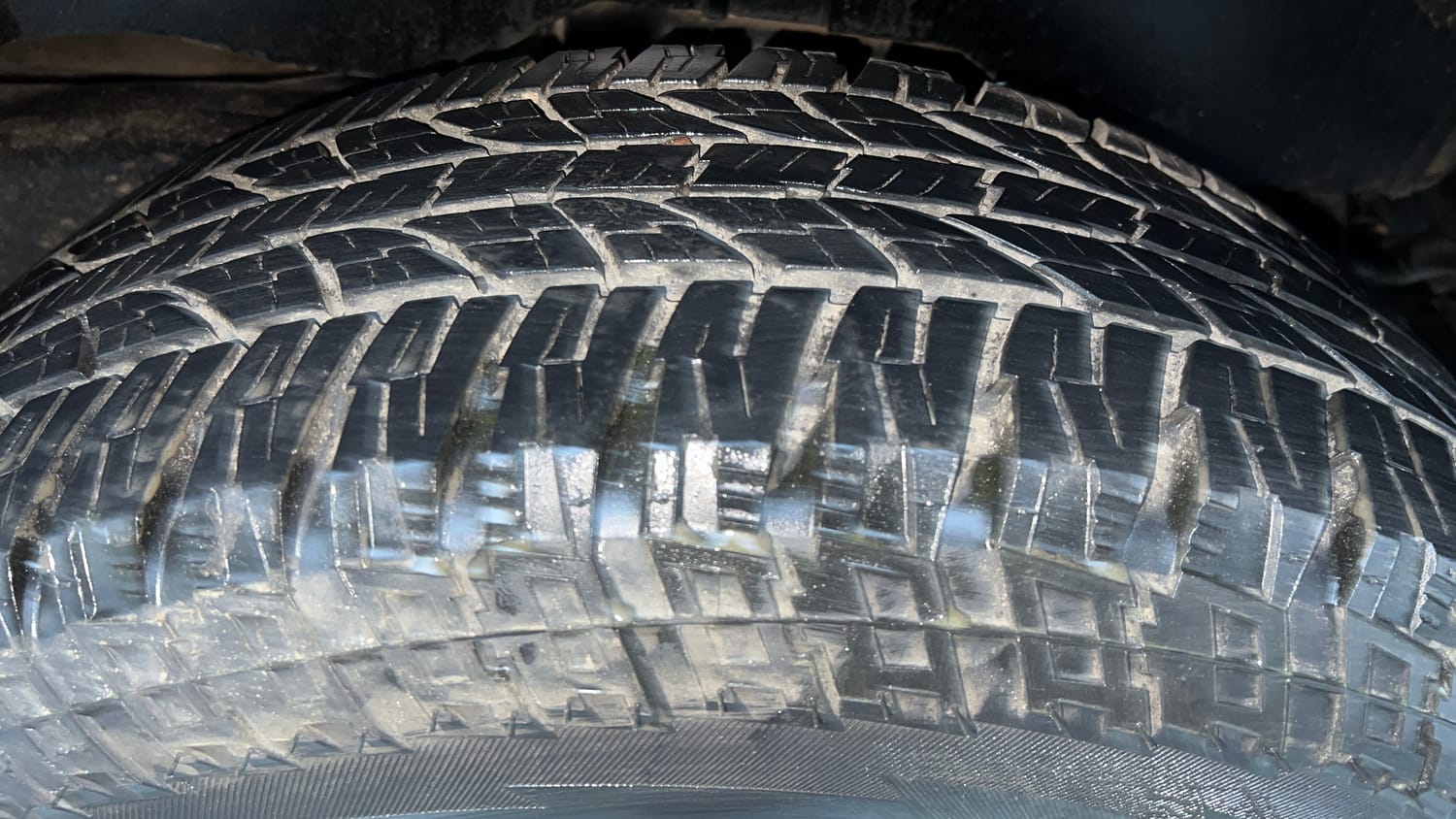 Used 2023 mahindra Thar LX Hard Top Diesel AT 4WD Diesel Automatic tyres LEFT REAR TYRE TREAD VIEW