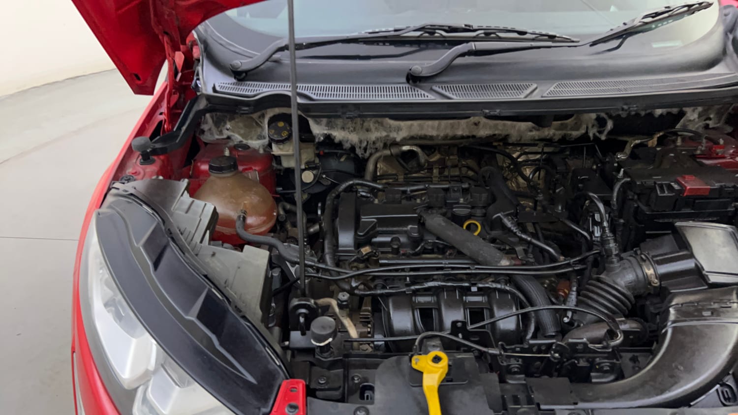 Used 2019 Ford EcoSport Titanium + 1.5L Ti-VCT Petrol Manual engine ENGINE RIGHT SIDE HINGE & APRON VIEW
