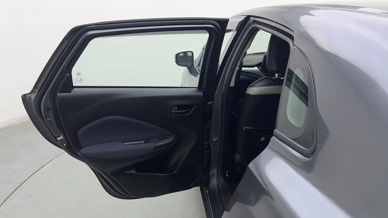 Used 2023 Maruti Suzuki Baleno Delta MT Petrol Manual interior LEFT REAR DOOR OPEN VIEW