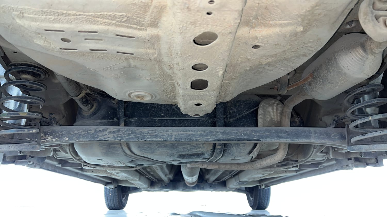Used 2014 Maruti Suzuki Swift Dzire VXI Petrol Manual extra REAR UNDERBODY VIEW (TAKEN FROM REAR)