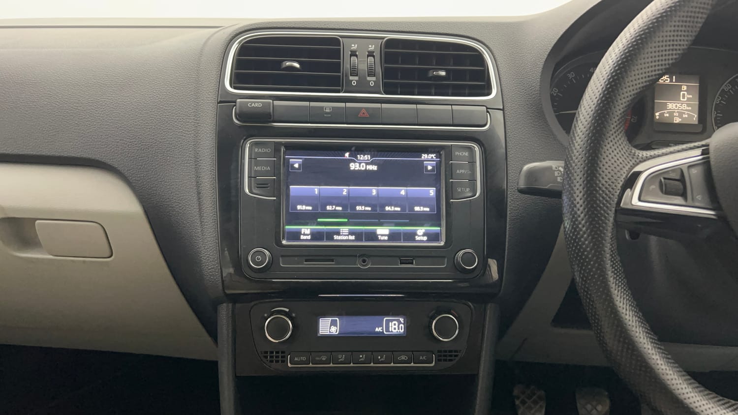 Used 2021 Skoda Rapid Ambition Petrol Manual interior MUSIC SYSTEM & AC CONTROL VIEW