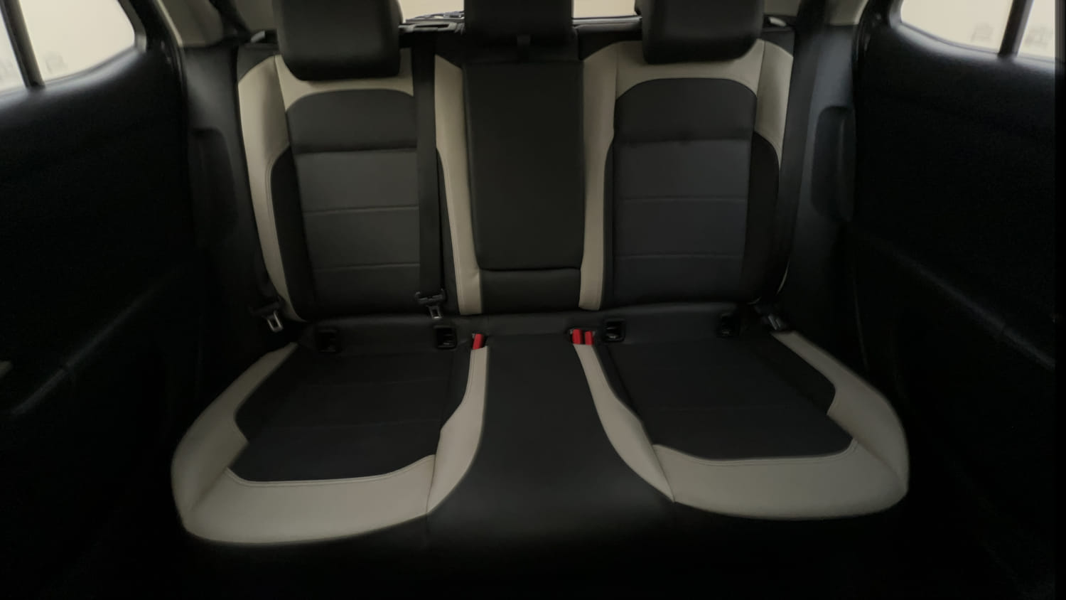 Used 2023 Volkswagen Taigun Topline 1.0 TSI MT Petrol Manual interior REAR SEAT CONDITION VIEW