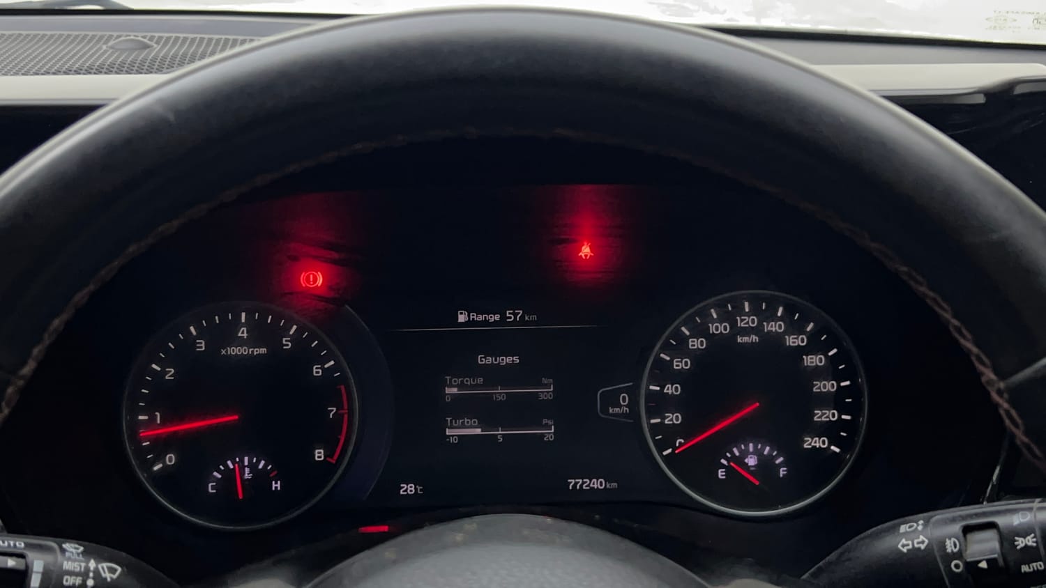 Used 2020 Kia Seltos GTX Plus 1.4 Petrol Manual interior CLUSTERMETER VIEW