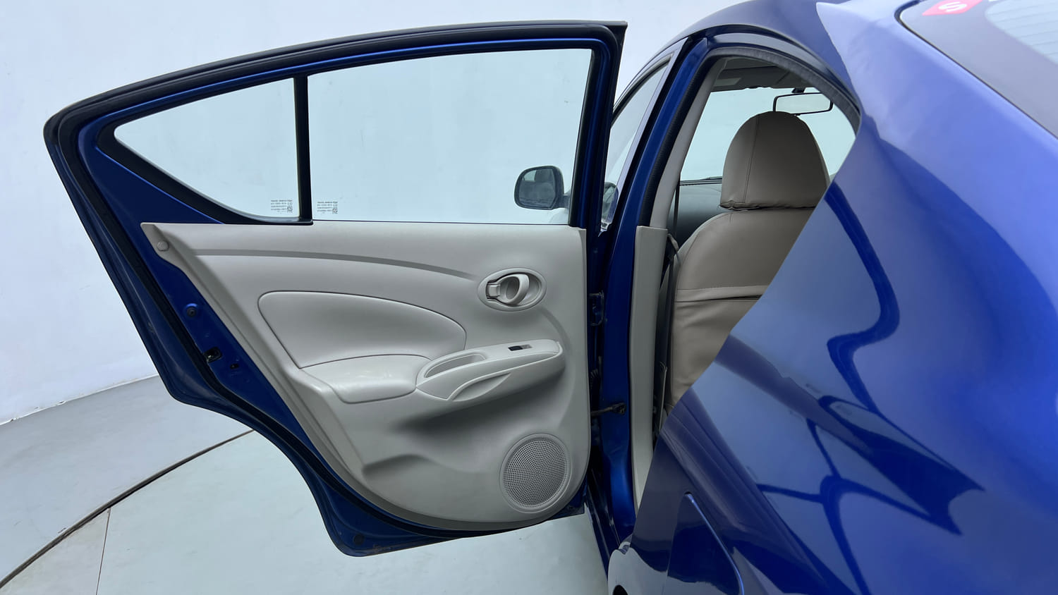 Used 2013 Nissan Sunny XL Petrol Manual interior LEFT REAR DOOR OPEN VIEW