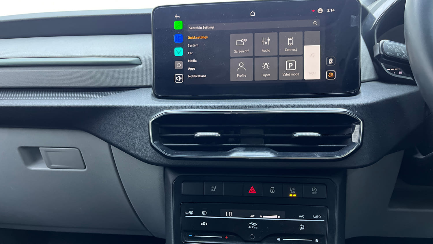 Used 2025 Skoda Kylaq Prestige AT Petrol Automatic interior MUSIC SYSTEM & AC CONTROL VIEW