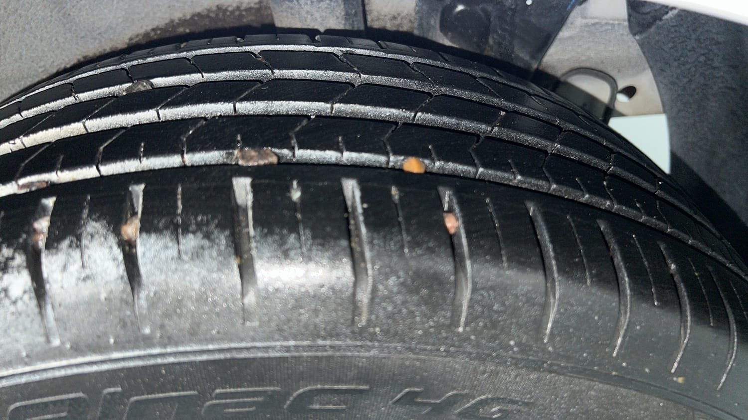 Used 2024 Hyundai New i20 Asta (O) 1.2 IVT Petrol Automatic tyres LEFT REAR TYRE TREAD VIEW