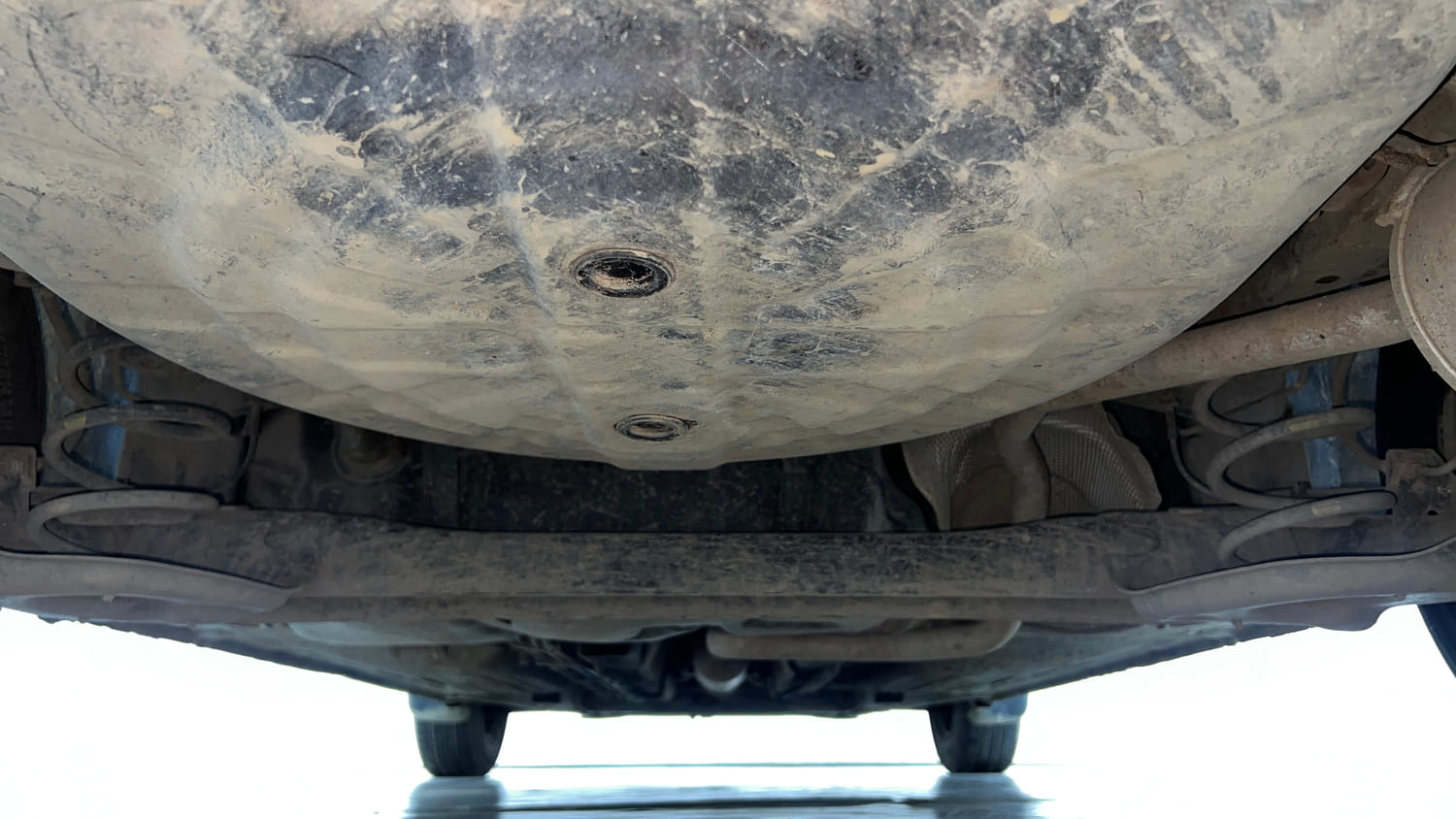 Used 2013 Nissan Sunny XL Petrol Manual extra REAR UNDERBODY VIEW (TAKEN FROM REAR)