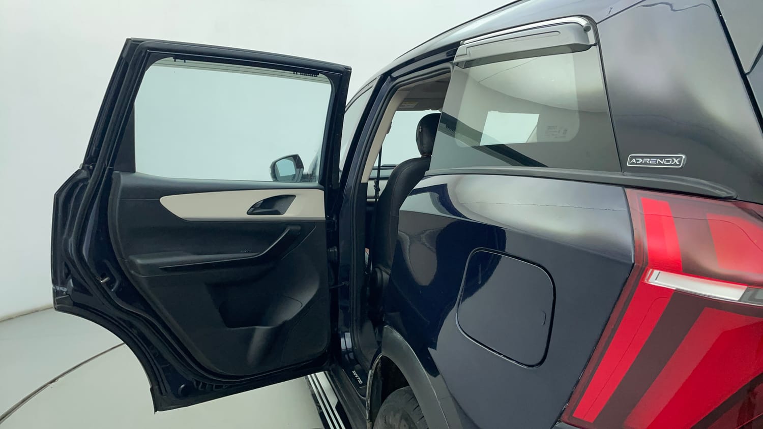 Used 2022 Mahindra XUV700 AX 5 Petrol AT 5 STR Petrol Automatic interior LEFT REAR DOOR OPEN VIEW
