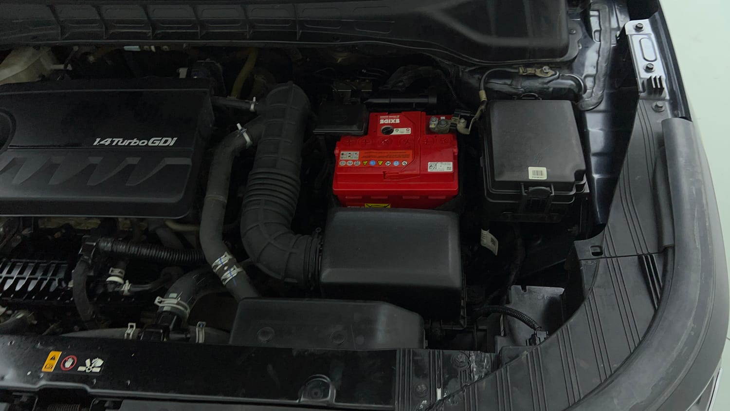 Used 2022 Kia Carens Luxury Plus 1.4 Petrol DCT 7 STR Petrol Automatic engine ENGINE LEFT SIDE VIEW