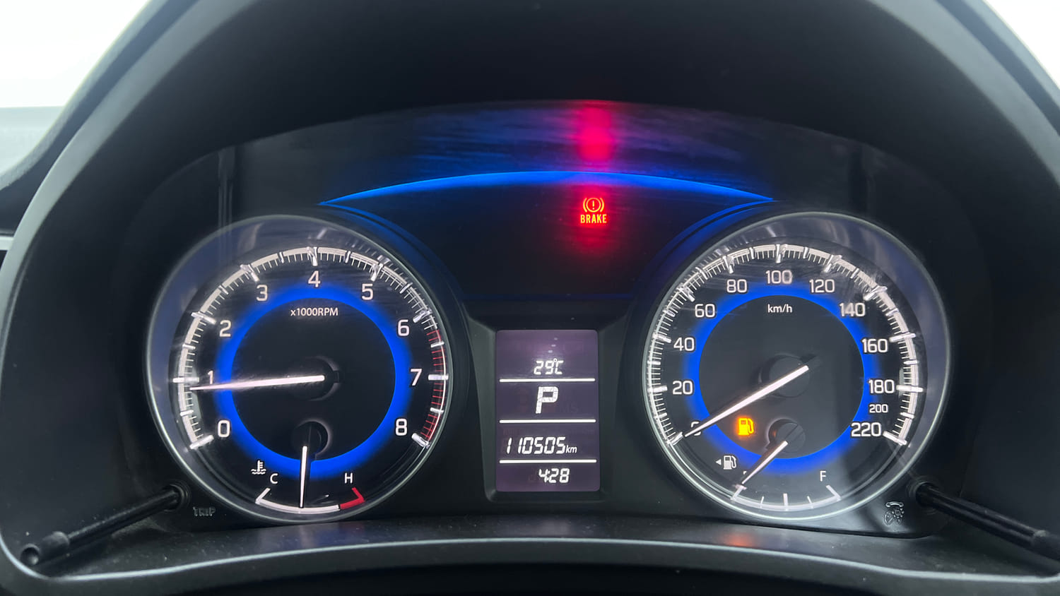 Used 2017 Maruti Suzuki Baleno Delta 1.2 AT Petrol Automatic interior CLUSTERMETER VIEW