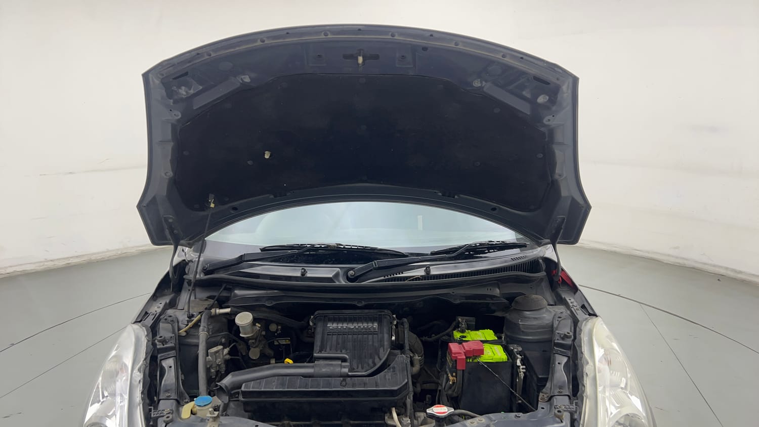 Used 2017 Maruti Suzuki Swift Lxi (O) Petrol Manual engine ENGINE & BONNET OPEN FRONT VIEW