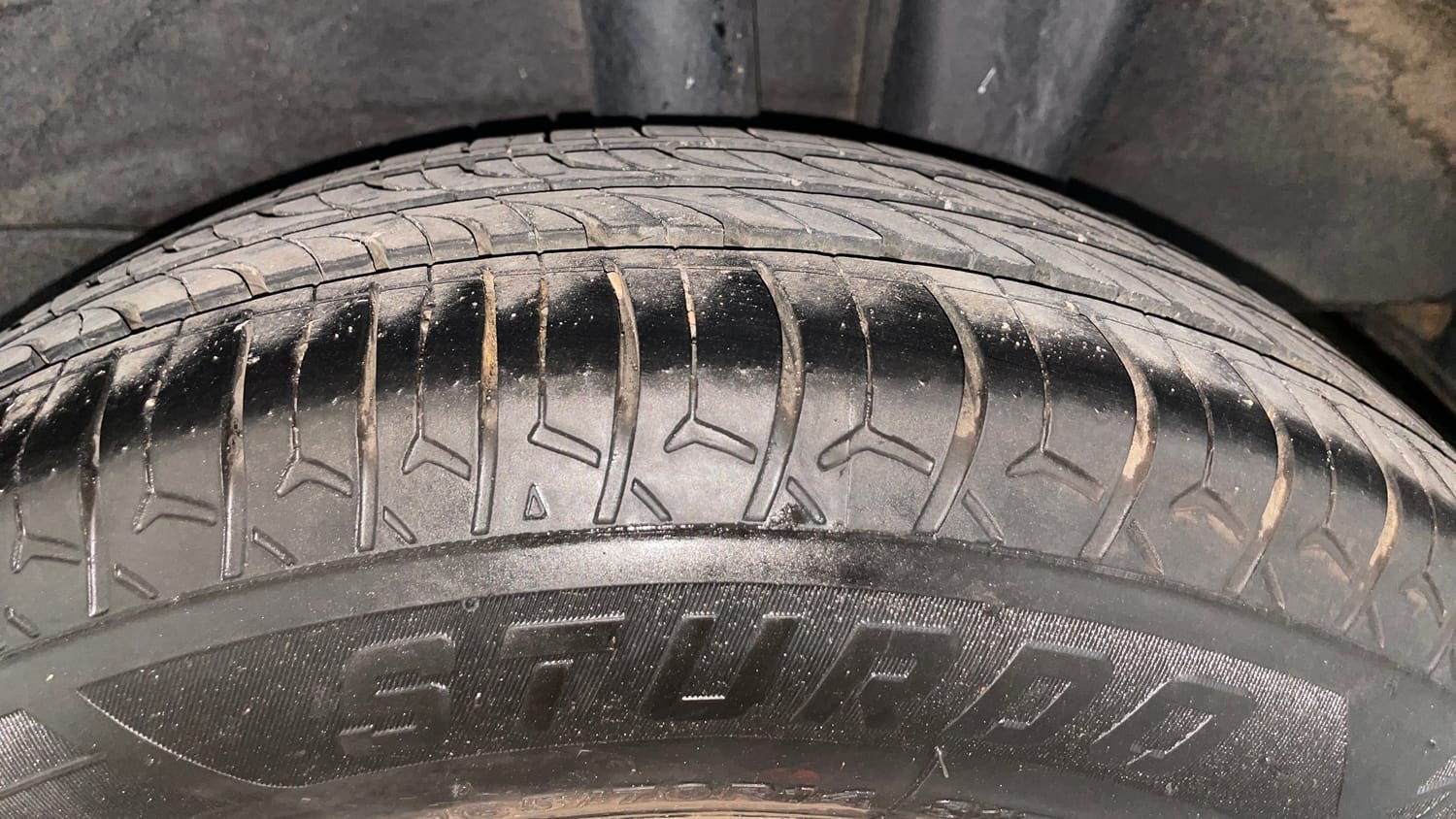 Used 2020 Hyundai Santro Sportz AMT Petrol Automatic tyres LEFT REAR TYRE TREAD VIEW
