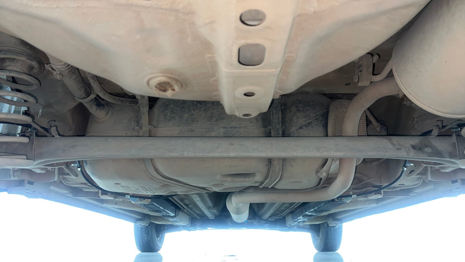 Used 2013 Maruti Suzuki Swift Dzire VXI Petrol Manual extra REAR UNDERBODY VIEW (TAKEN FROM REAR)