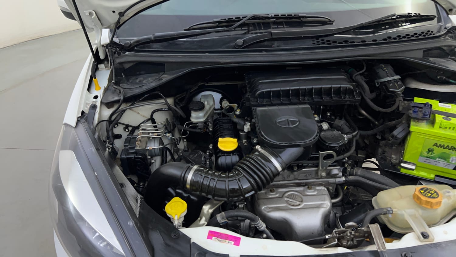 Used 2019 Tata Tiago Revotron XZ Plus Petrol Manual engine ENGINE RIGHT SIDE HINGE & APRON VIEW