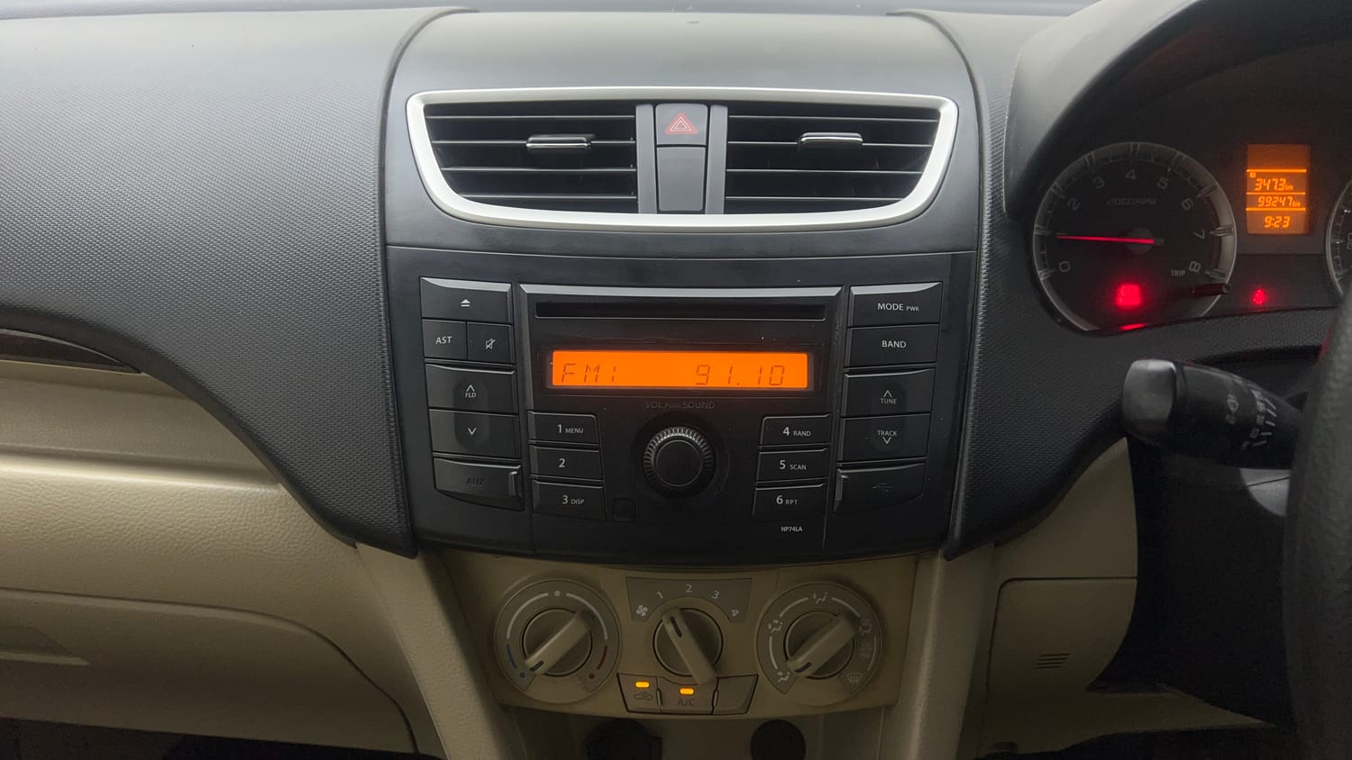 Used 2013 Maruti Suzuki Swift Dzire VXI Petrol Manual interior MUSIC SYSTEM & AC CONTROL VIEW