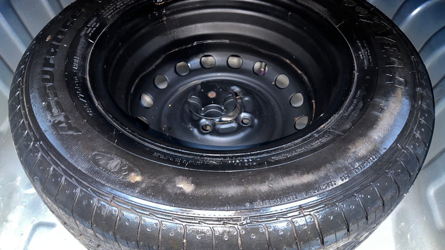 Used 2013 Nissan Sunny XL Petrol Manual tyres SPARE TYRE VIEW