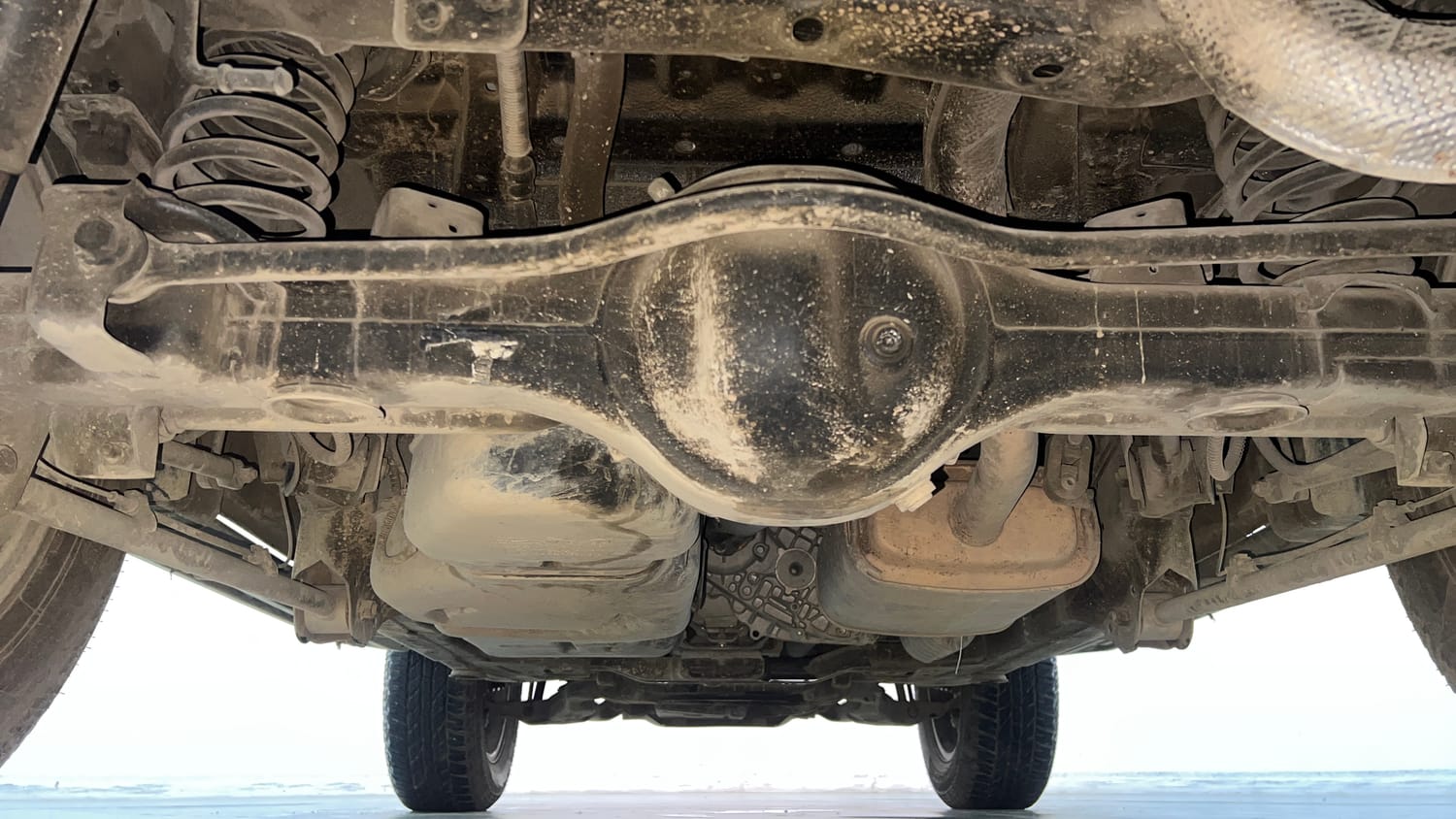 Used 2023 mahindra Thar LX Hard Top Diesel AT 4WD Diesel Automatic extra REAR UNDERBODY VIEW (TAKEN FROM REAR)
