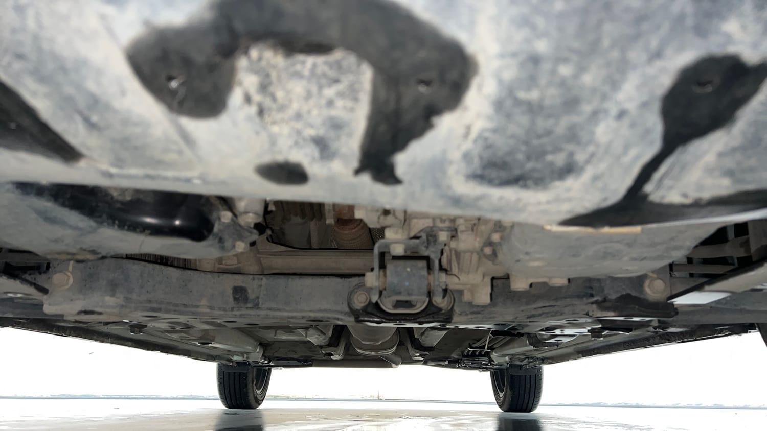Used 2024 Hyundai New i20 Asta (O) 1.2 IVT Petrol Automatic extra FRONT LEFT UNDERBODY VIEW
