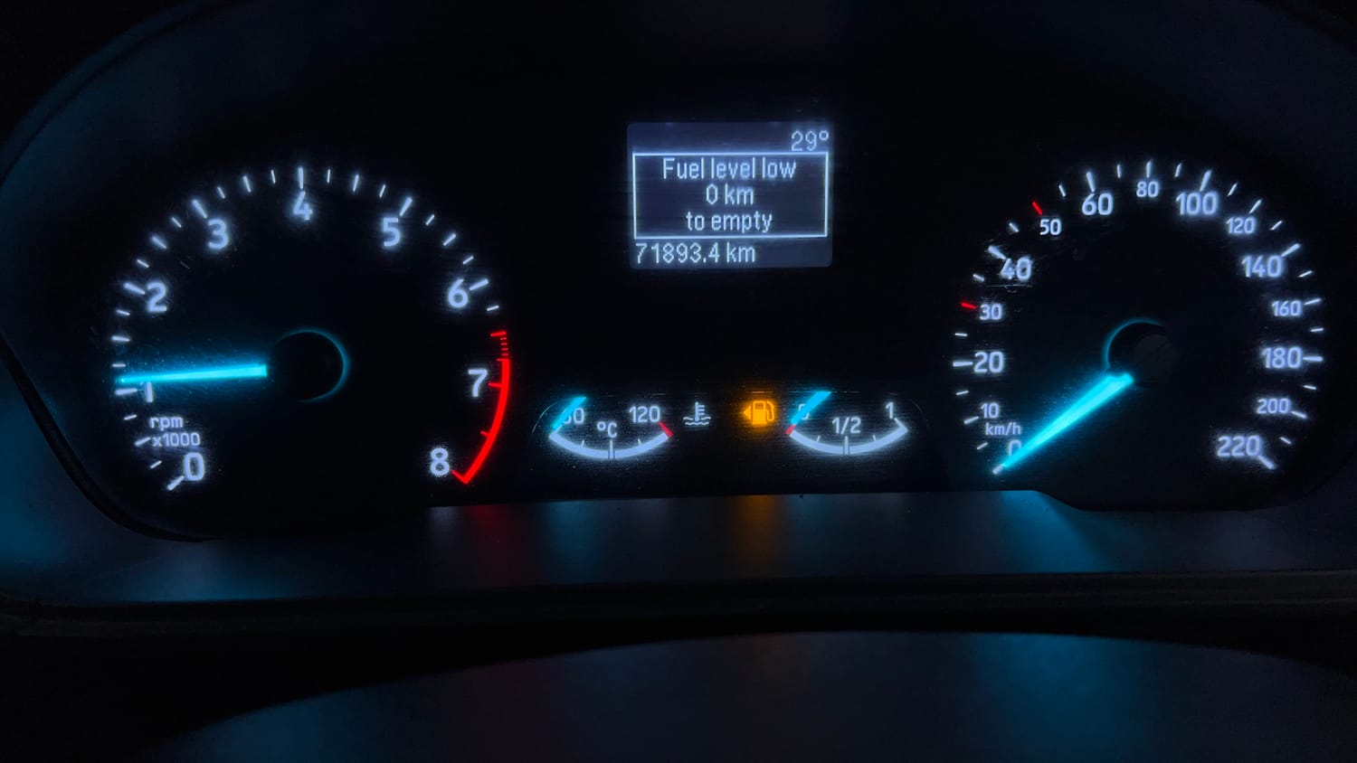 Used 2019 Ford EcoSport Titanium + 1.5L Ti-VCT Petrol Manual interior CLUSTERMETER VIEW